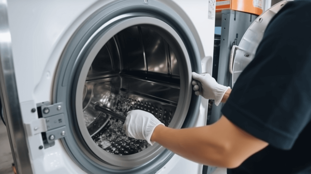 Self-cleaning and maintenance of washing machine