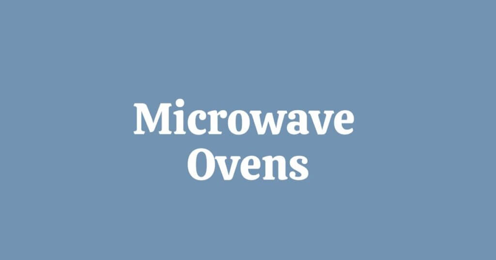 Specifications List - Microwave Ovens